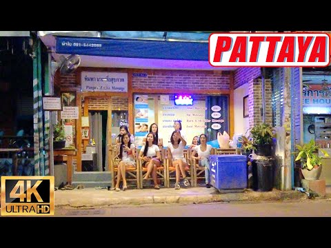 [4K] Pattaya Walk, Walking Street, Soi Buakhaao, Soi Honey, Soi ChalermPhrakiat 25
