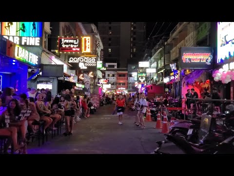 8K Nightlife Pattaya Thailand Beautiful Girls soi Buakhao ,LK Metro GoGo clubs ,soi Diana Night