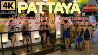 Pattaya 4K New Bars on LK Metro Soi 25 Keep transforming into bar street Crowd night 26 Jan Thailand