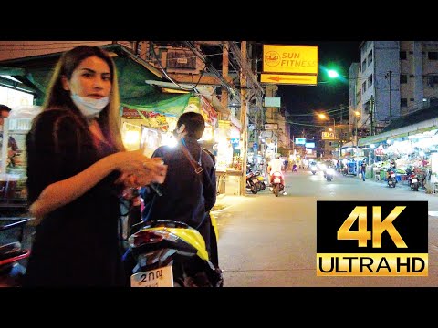 Pattaya 4K Walk Saturday Night. Soi LK METRO, Soi Bua Khao, TREE TOWN. Soi 13/2. 26th Feb 2022.