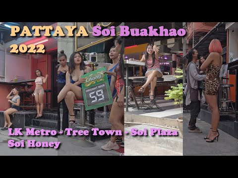 Pattaya scenes of Soi Buakhao 👯‍♀️  LK Metro/ soi Honey/ soi Plaza bars massage girls -January 2022