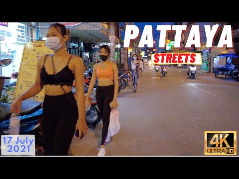 Pattaya Streets, 4K Walk, Lockdown, LK Metro, Soi New Plaza, Beach Road